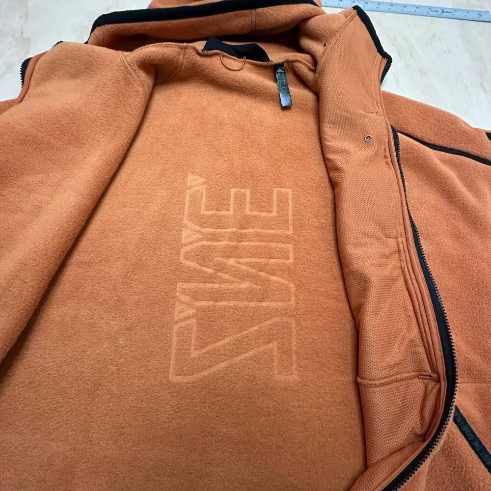 Adidas Z.N.E. Full-Zip Orange Fleece Hoodie Jacket XL